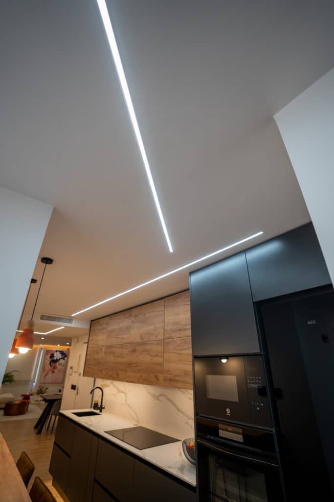 LED en techo de cocina